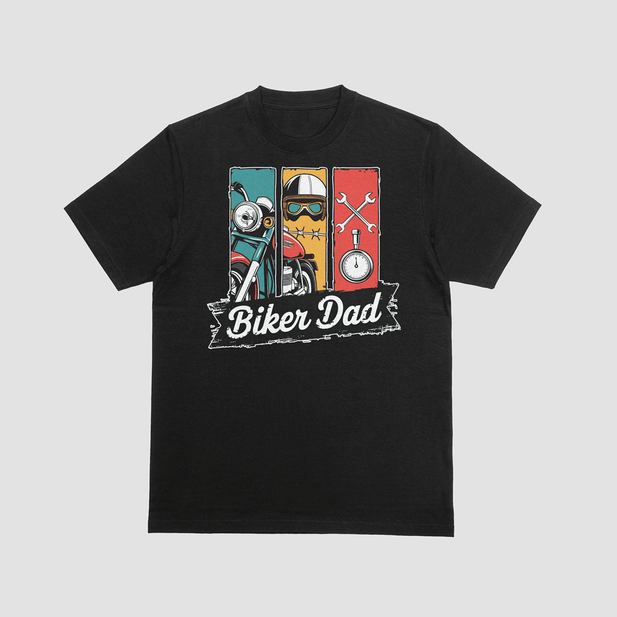 Biker Dad Premium Black T-Shirt for South African Bikers.