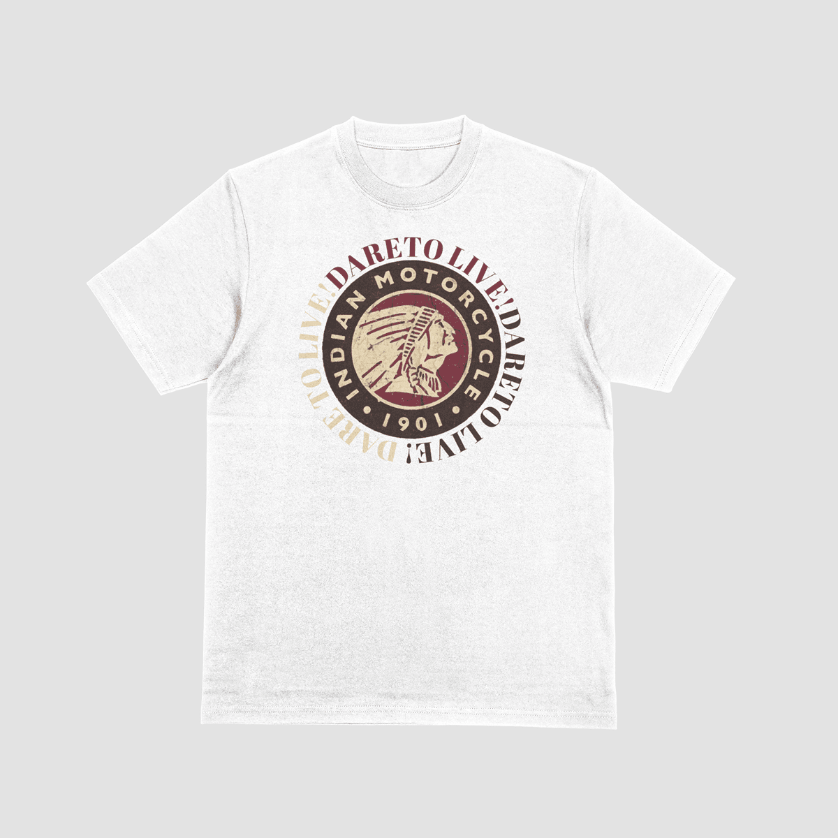 Indian Chief Dare to live white - Mockup