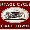 Vintage Cycles Cape Town Retro Motorcycle T-Shirt Black