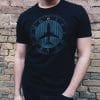 compass Aircraft Compass Heading Indicator T-Shirt with Plane Silhouette Dare to Live Apparel