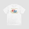 A black premium t-shirt featuring the text "#Explore Africa" in gold, a compass rose, and the BMW R1200 GS Adventure logo in red, blue, and gold.