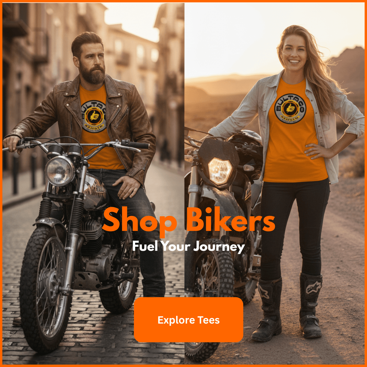 Shop Bikers t-shirts with free delivery in South Africa